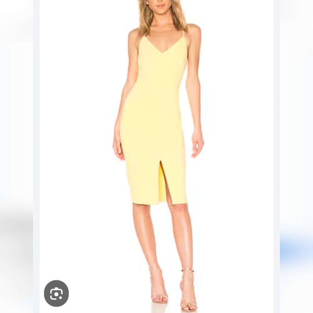 LIKELY Brooklyn Snapdragon Yellow Spaghetti Strap Dress Size 4
